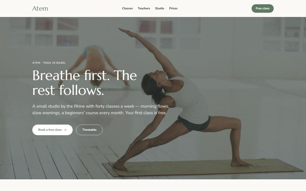 Yoga studio
