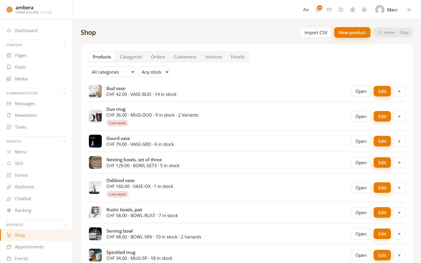 A WordPress shop without WooCommerce: products, cart, invoices and payment